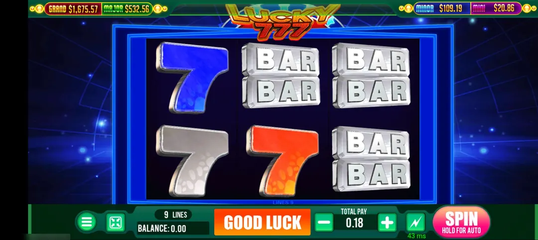 Lucky 777 slot game inside the Fire Kirin app