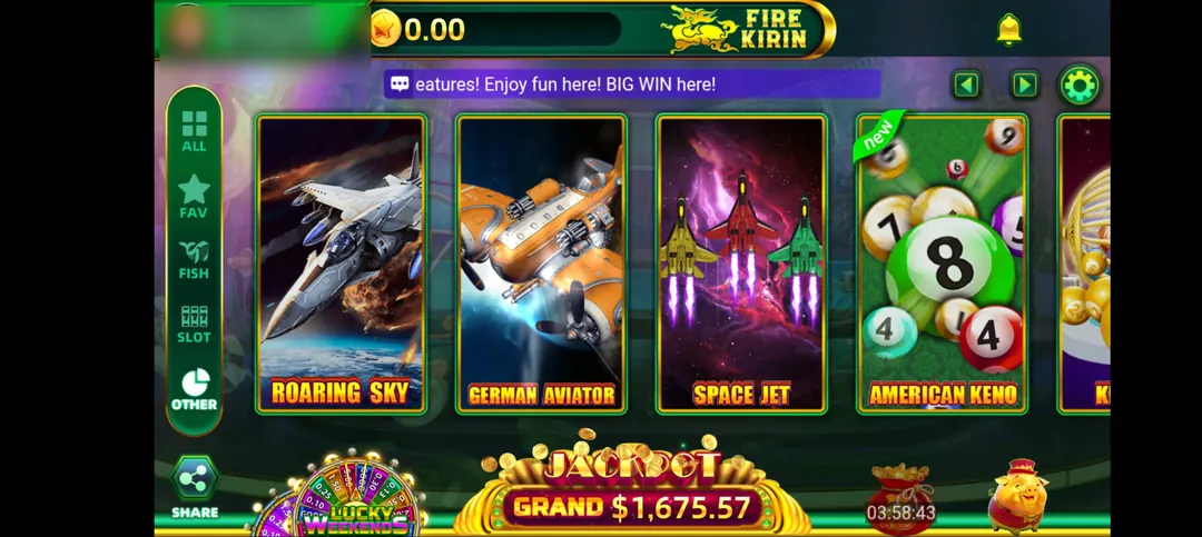 More games to explore Other arcade games available in the Fire Kirin app
